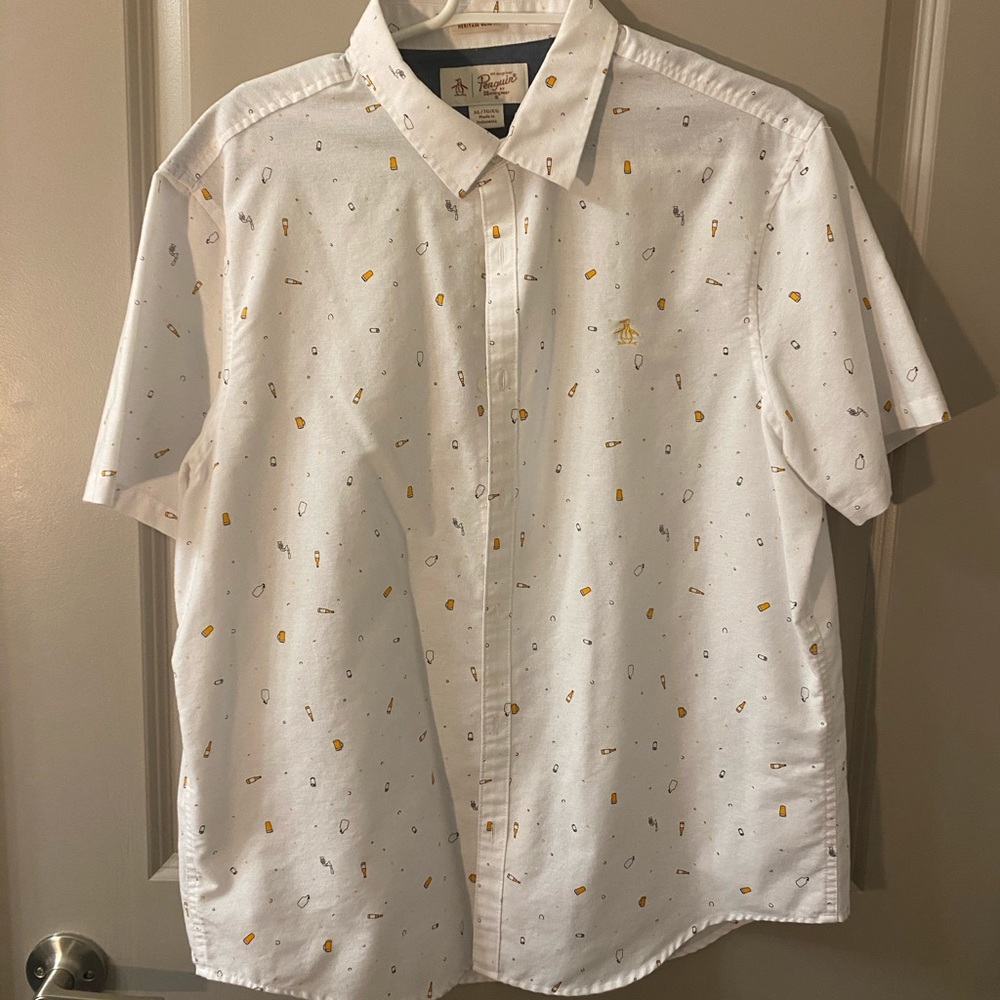 Original Penguin Beer Short-Sleeve Oxford Shirt